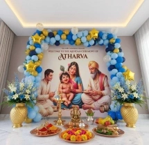 birthday Lord Krishna Theme Mundan Ceremony Decor