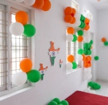 festival decorations Tri Colour Balloon Decoration for Institutions