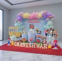 birthday Playful Cocomelon Theme Balloon Decor