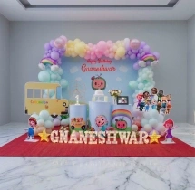 birthday Playful Cocomelon Theme Balloon Decor