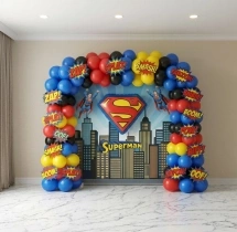 birthday Superman Theme Birthday Wall Decoration