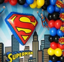 birthday Superman Theme Birthday Wall Decoration