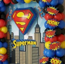 birthday Superman Theme Birthday Wall Decoration