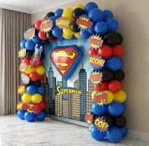 birthday Superman Theme Birthday Wall Decoration