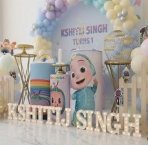 birthday Rainbow Cocomelon Theme Ring Decor