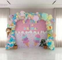 birthday Cute Ice Cream Theme Birthday Balloon Decor