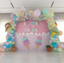 birthday Cute Ice Cream Theme Birthday Balloon Decor