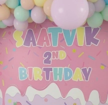 birthday Cute Ice Cream Theme Birthday Balloon Decor