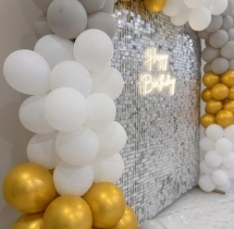 birthday Dazzling Silver Sequin Birthday Decor