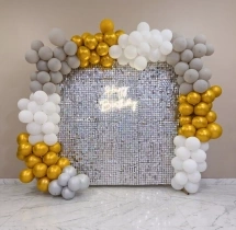 birthday Dazzling Silver Sequin Birthday Decor