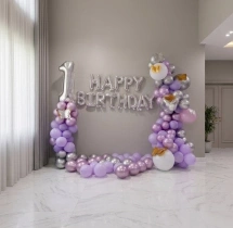 birthday Purple Balloons 1st Birthday Decor