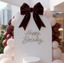 birthday Wine Red and White Birthday Balloon Decoration