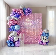 birthday Colour Pop Sequin Birthday Balloon Decoration