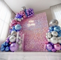 birthday Colour Pop Sequin Birthday Balloon Decoration