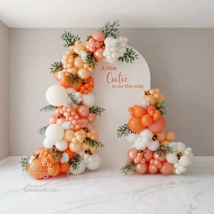 birthday Sweet Orange Birthday Balloon Decoration