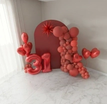 birthday Classic Red Theme Balloon Decoration