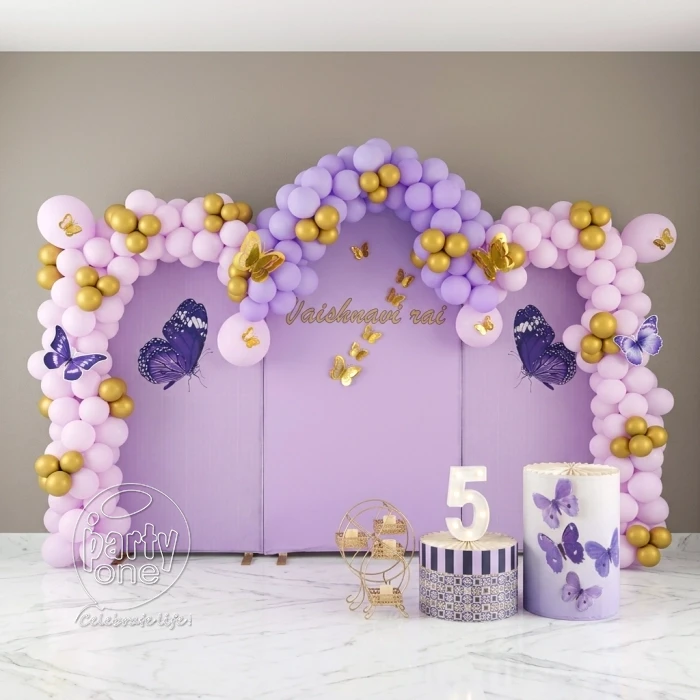 birthday Purple Flutter Birthday Decor