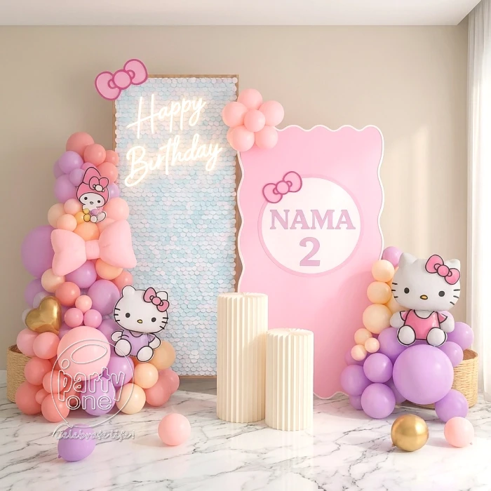 birthday Cute Hello Kitty Birthday Balloon Decoration