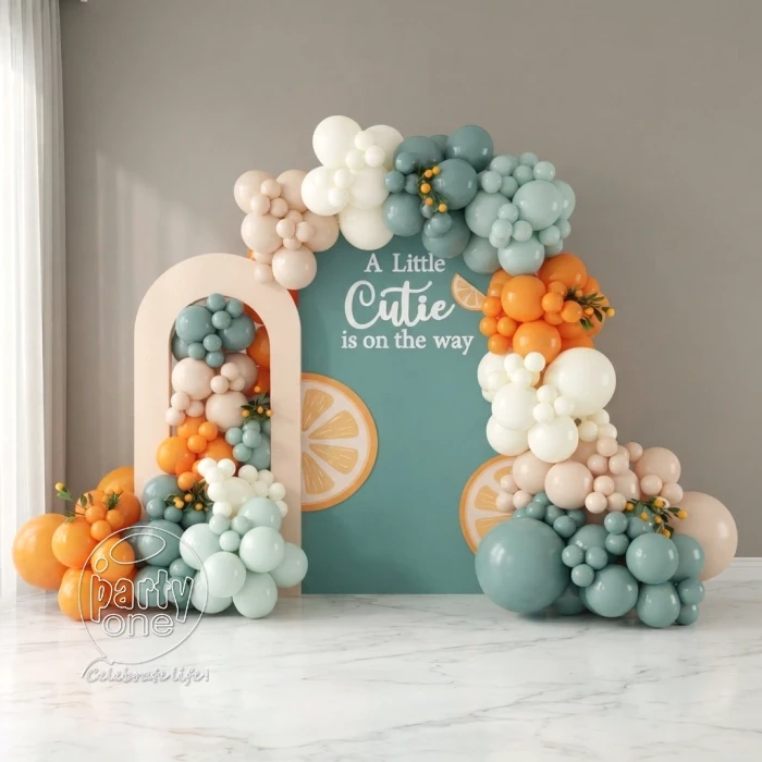 birthday Peach Bloom Birthday Balloon Decoration