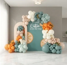 birthday Peach Bloom Birthday Balloon Decoration