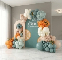 birthday Peach Bloom Birthday Balloon Decoration