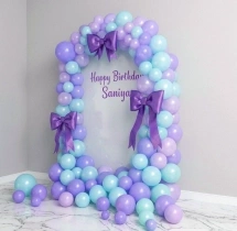 birthday U Shaped Pastel Theme Balloon Decoration