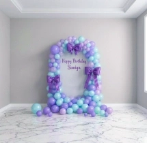 birthday U Shaped Pastel Theme Balloon Decoration