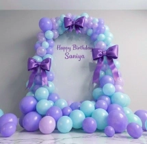 birthday U Shaped Pastel Theme Balloon Decoration