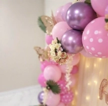 birthday Pastel Pink Theme Birthday Balloon Decoration