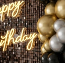 birthday Neon Light Sequin Birthday Balloon Decoration