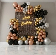 birthday Neon Light Sequin Birthday Balloon Decoration