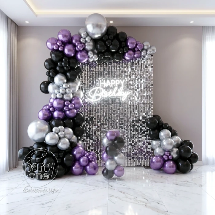 birthday Sparkling Sequin Theme Balloon Decoration