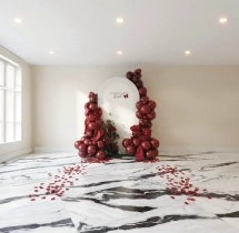 birthday Rustic Red Balloon Backdrop Decoration
