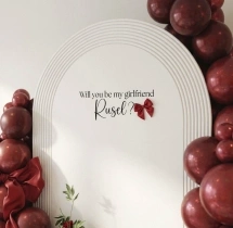birthday Rustic Red Balloon Backdrop Decoration