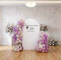 decorations Pastel Lavender Balloon Graduation Day Backdrop