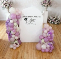 decorations Pastel Lavender Balloon Graduation Day Backdrop