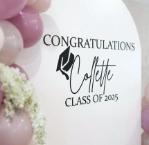 decorations Pastel Lavender Balloon Graduation Day Backdrop