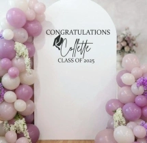 decorations Pastel Lavender Balloon Graduation Day Backdrop
