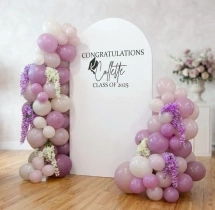 decorations Pastel Lavender Balloon Graduation Day Backdrop