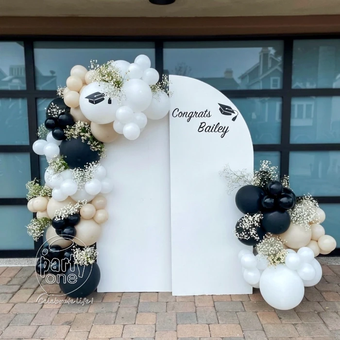 decorations Elegant Graduation Day Balloon Backdrop Decor
