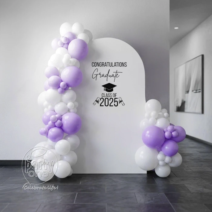decorations Lavender and White Theme Graduation Decor