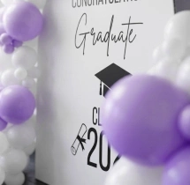 decorations Lavender and White Theme Graduation Decor