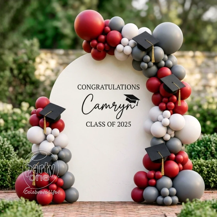 decorations Modern Graduation Arch With Cap Accents