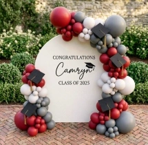 decorations Modern Graduation Arch With Cap Accents