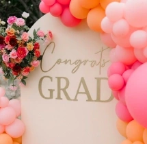 decorations Pastel Sunset Graduation Balloon and Flower Decor