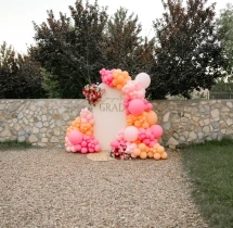 decorations Pastel Sunset Graduation Balloon and Flower Decor