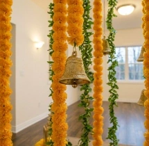 decorations Vibrant Marigold Bell Haldi Frame Setup