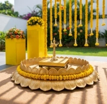 decorations Charming Outdoor Haldi Garland Ceremony Decor