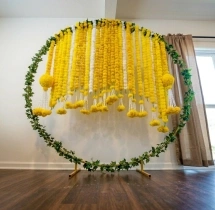 decorations Stunning Floral Hoop Haldi Hanging Decor