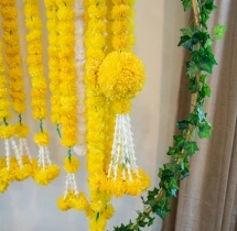 decorations Stunning Floral Hoop Haldi Hanging Decor